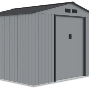 Tool_house_with_woodshed_MADISON_342x191cm_Light_Grey_Hardmaister___4__4140 Domek metalowy ogrodowy z drewutnią Hardmaister Madison 342 × 191 cm Light Grey