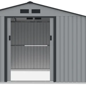 Tool_house_with_woodshed_MADISON_342x191cm_Light_Grey_Hardmaister___5__1840 Domek metalowy ogrodowy z drewutnią Hardmaister Madison 342 × 191 cm Light Grey
