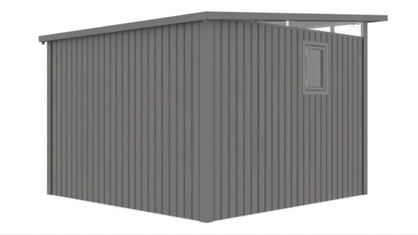 bok_domku_narzedziowego_hardmaister_z_oknem_magnetycznym_z_pc_9fce Domek metalowy ogrodowy Hardmaister Portland 289 × 318 cm Grey Aluminium