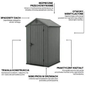 Domek ogrodowy Keter Darwin 4x4 Green