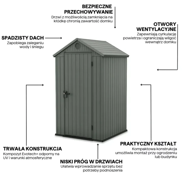 Domek ogrodowy Keter Darwin 4x4 Green