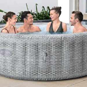 cztery_osoby_w_szarym_jacuzzi_bali_smart_airjet_5e80 Jacuzzi ogrodowe Bestway Bali Smart AirJet 6-osobowe 196 × 71 cm