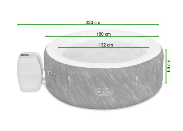 dimensions_of_the_garden_jacuzzi_boracay_bestway_5a0b Jacuzzi ogrodowe Bestway Boracay AirJet 4-osobowe 180 × 66 cm