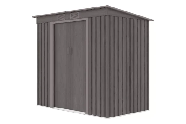 domek-narzedziowy-oregon-201x1210-light-wood-bok Domek metalowy ogrodowy Hardmaister Oregon 201 × 121 cm Light Wood