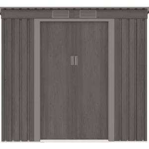 domek-narzedziowy-oregon-201x1210-light-wood-przod Domek metalowy ogrodowy Hardmaister Oregon 201 × 121 cm Light Wood