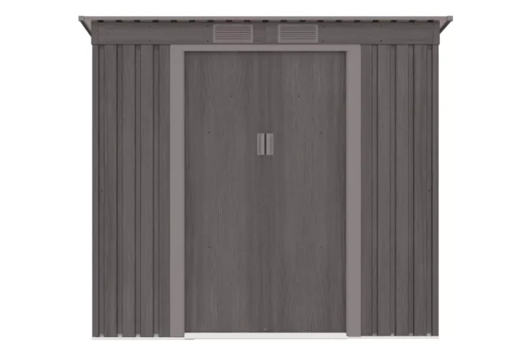 domek-narzedziowy-oregon-201x1210-light-wood-przod Domek metalowy ogrodowy Hardmaister Oregon 201 × 121 cm Light Wood