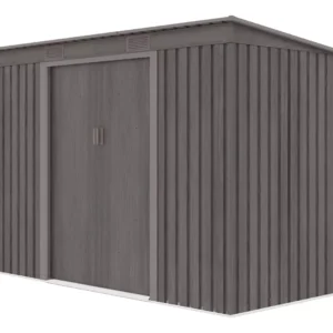 Domek metalowy ogrodowy Hardmaister Oregon 261 × 121 cm Light Wood