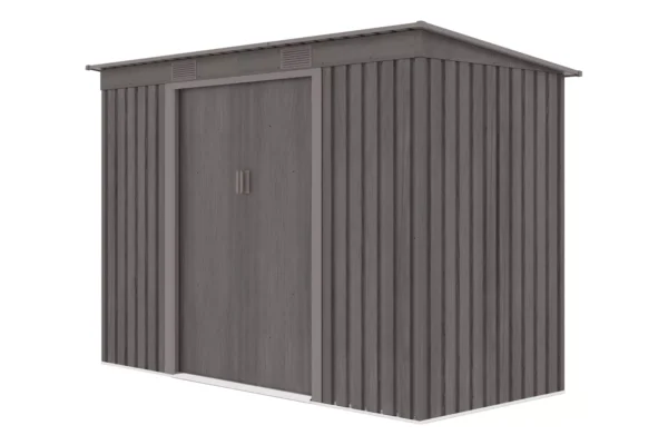 Domek metalowy ogrodowy Hardmaister Oregon 261 × 121 cm Light Wood