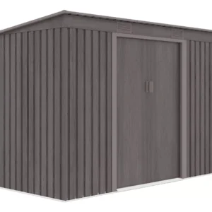Domek metalowy ogrodowy Hardmaister Oregon 261 × 121 cm Light Wood