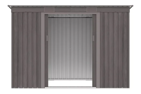 Domek metalowy ogrodowy Hardmaister Oregon 261 × 121 cm Light Wood