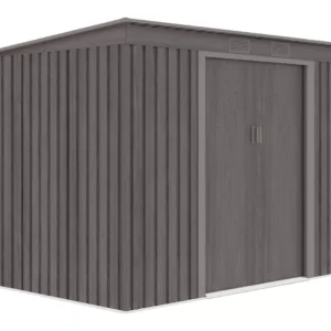 domek-ogrodowy-oregon-262x181cm-light-wood-bok Domek metalowy ogrodowy Hardmaister Oregon 261 × 181 cm Light Wood