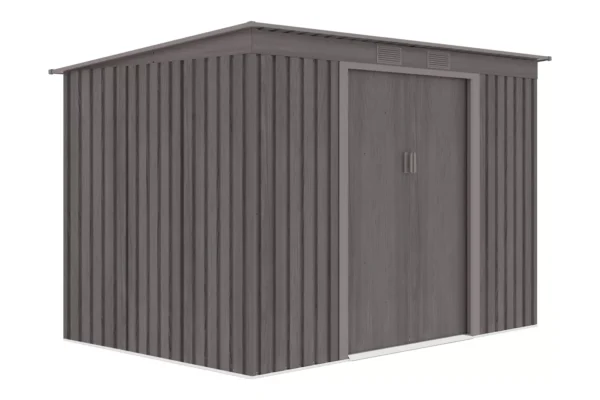 domek-ogrodowy-oregon-262x181cm-light-wood-bok Domek metalowy ogrodowy Hardmaister Oregon 261 × 181 cm Light Wood