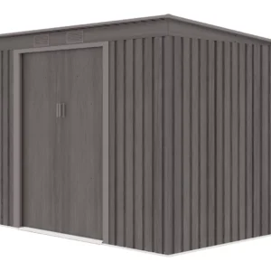 domek-ogrodowy-oregon-262x181cm-light-wood-bok2 Domek metalowy ogrodowy Hardmaister Oregon 261 × 181 cm Light Wood