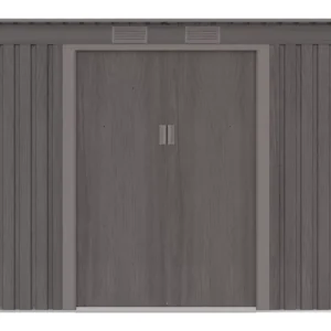 domek-ogrodowy-oregon-262x181cm-light-wood-przod Domek metalowy ogrodowy Hardmaister Oregon 261 × 181 cm Light Wood