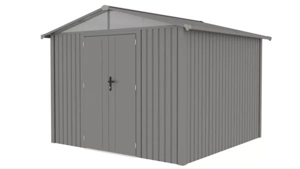 Domek metalowy ogrodowy Hardmaister Michigan 304 × 296 cm Grey Aluminium