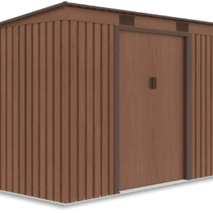 domek_ogrodowy_oregon_261x121cm_walnut_0ea8 Domek metalowy ogrodowy Hardmaister Oregon 261 × 121 cm Walnut
