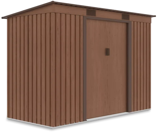 domek_ogrodowy_oregon_261x121cm_walnut_0ea8 Domek metalowy ogrodowy Hardmaister Oregon 261 × 121 cm Walnut