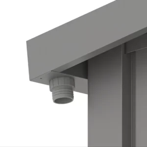 element_rynny_odprowadzajacej_wode_z_dachu_domku_narzedziowego_345c Domek metalowy ogrodowy Hardmaister Portland 289 × 318 cm Grey Aluminium