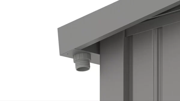 element_rynny_odprowadzajacej_wode_z_dachu_domku_narzedziowego_345c Domek metalowy ogrodowy Hardmaister Portland 289 × 318 cm Grey Aluminium