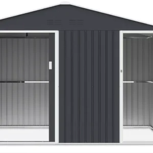 Domek metalowy ogrodowy Hardmaister Falcon 340 × 194 cm Cold Grey