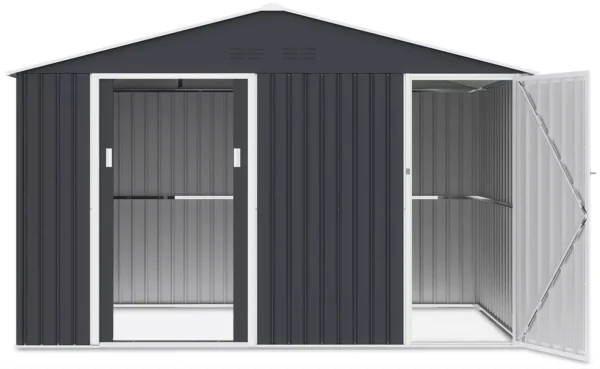 Domek metalowy ogrodowy Hardmaister Falcon 340 × 194 cm Cold Grey