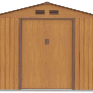 Domek metalowy ogrodowy Hardmaister Hudson 277 × 255 cm Oak Brown
