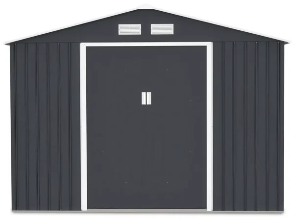 Domek metalowy ogrodowy Hardmaister Hudson 277 × 319 cm Cold Grey