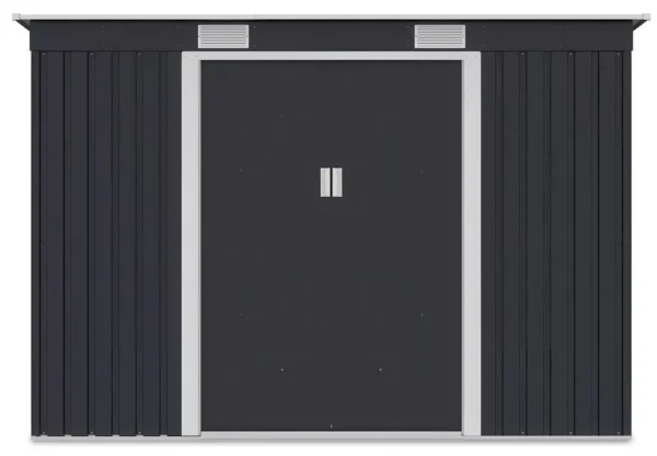 Domek metalowy ogrodowy Hardmaister Oregon 261 × 241 cm Cold Grey