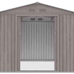 Domek metalowy ogrodowy Hardmaister Hudson 277 × 255 cm Light Wood