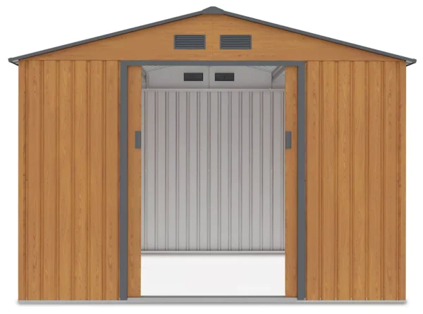 Domek metalowy ogrodowy Hardmaister Hudson 277 × 255 cm Oak Grey
