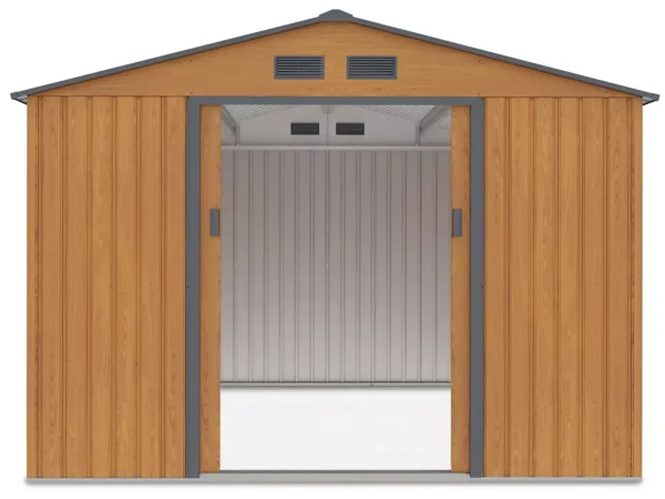 Domek metalowy ogrodowy Hardmaister Hudson 277 × 319 cm Oak Grey