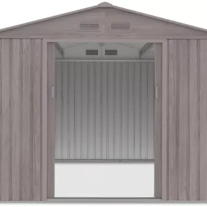 Domek metalowy ogrodowy Hardmaister Hudson 277 × 319 cm Light Wood