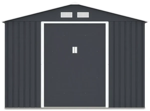 Domek metalowy ogrodowy Hardmaister Hudson 277 × 191 cm Cold Grey