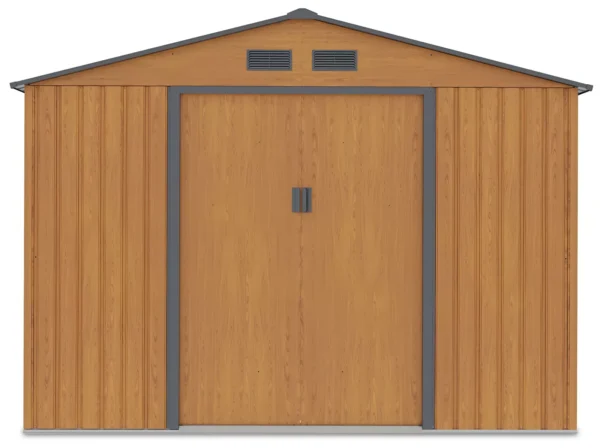 Domek metalowy ogrodowy Hardmaister Hudson 277 × 191 cm Oak Grey