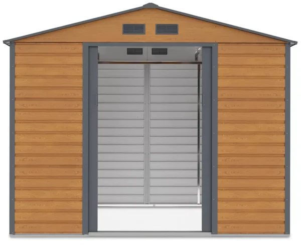 Domek metalowy ogrodowy Hardmaister Montreal 277 × 195 cm Oak Grey
