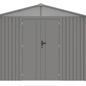 Domek metalowy ogrodowy Hardmaister Michigan 304 × 296 cm Grey Aluminium
