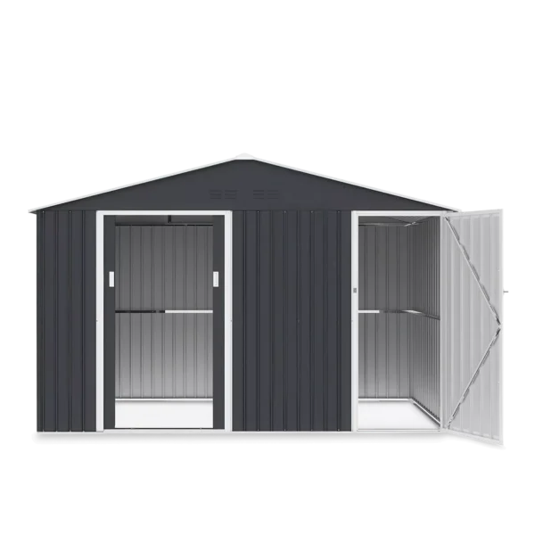 Domek metalowy ogrodowy Hardmaister Falcon 340 × 194 cm Cold Grey