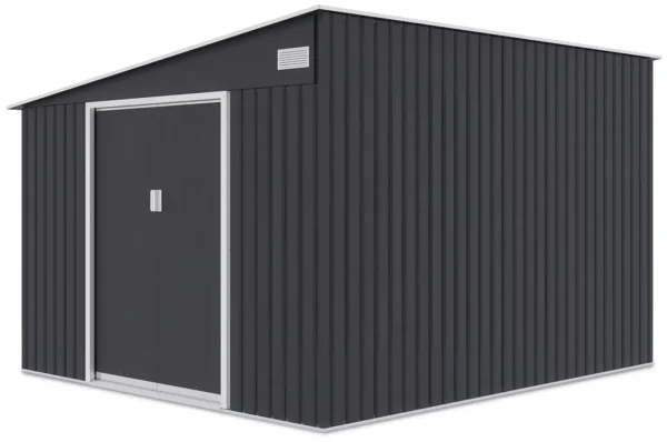 gardem_house_JASPER_279x321_cm_COLD_GREY_hardmaister_right_side_of_the_house_73b1 Domek metalowy ogrodowy Hardmaister Jasper 279 × 321 cm Cold Grey
