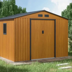 Domek metalowy ogrodowy Hardmaister Hudson 277 × 255 cm Oak Grey