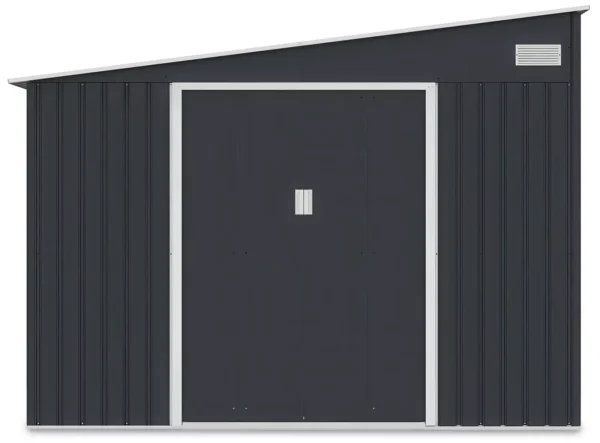 garden_house_JASPER_279x321_cm_Cold_Grey_hardmaister_front_view_roof_with_a_slo_39c3 Domek metalowy ogrodowy Hardmaister Jasper 279 × 321 cm Cold Grey