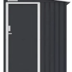 Domek metalowy ogrodowy Hardmaister Jasper 150 × 194 cm Cold Grey