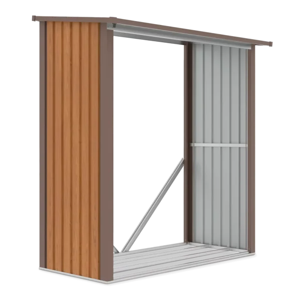 garden_woodshed_denver_182x89cm_oak_brown_hardmaister_7e92 Drewutnia metalowa ogrodowa Hardmaister Denver 182 × 89 cm Oak Brown