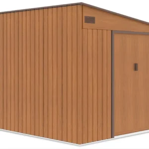 Domek metalowy ogrodowy Hardmaister Jasper 279 × 321 cm Oak Brown