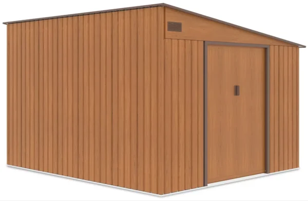 Domek metalowy ogrodowy Hardmaister Jasper 279 × 321 cm Oak Brown