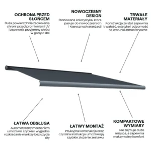 infografika_cechy_markizy_deluxe_gutroof_d39c Markiza automatyczna Gutroof Deluxe Automatic 450 × 300 cm Grey