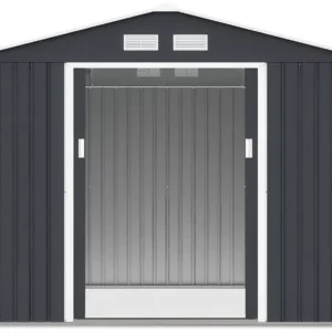 Domek metalowy ogrodowy Hardmaister Hudson 277 × 191 cm Cold Grey