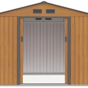 Domek metalowy ogrodowy Hardmaister Hudson 277 × 191 cm Oak Grey