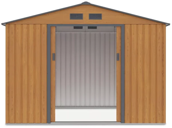 Domek metalowy ogrodowy Hardmaister Hudson 277 × 191 cm Oak Grey