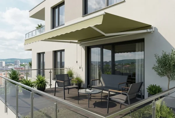 markiza-classic-400x300-zamontowana-na-balkonie Markiza tarasowa Gutroof Classic 400 × 300 cm Beige
