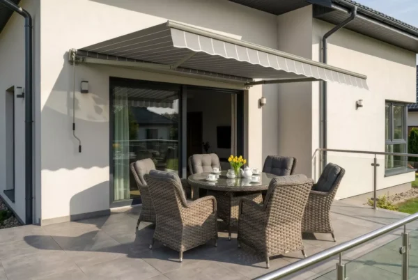 markiza-na-balkon-classic-300x250-grey-white-aranzacja Markiza tarasowa Gutroof Classic 300 × 250 cm Grey/White